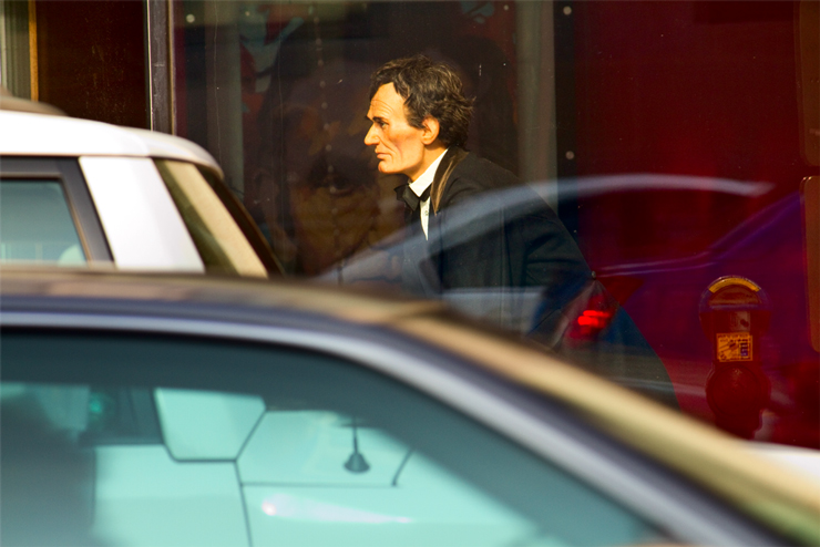Lincoln in window