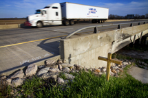 Donald McGregor, 67, of Fall River, Kansas, died when the semi-trailer he was driving on Interstate 55, near Lincoln, Illinois, struck a vehicle that had stopped in the southbound traffic lane for an unknown reason. The occupant of the other vehicle was also killed.